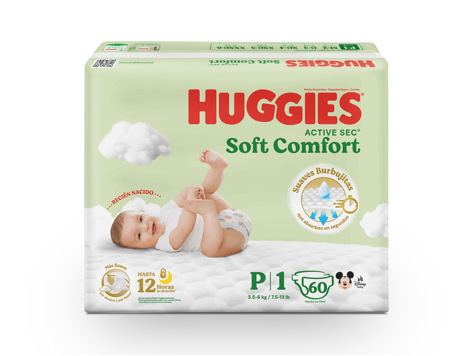 Huggies Active Sec Soft Comfort P