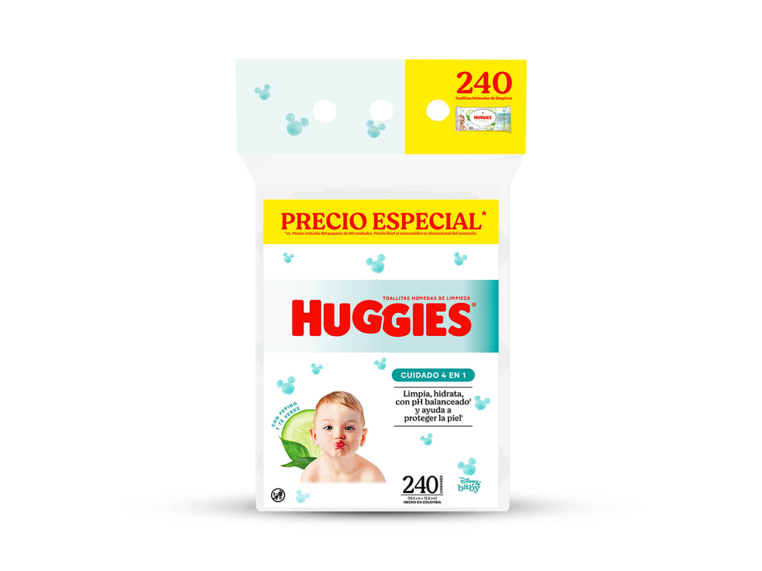 Paitos Hmedos Huggies 4en1 x240