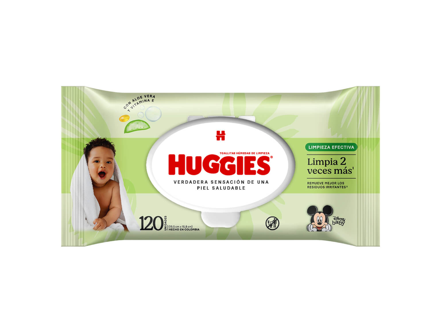 Paitos Hmedos Huggies Limpieza Efectiva x120