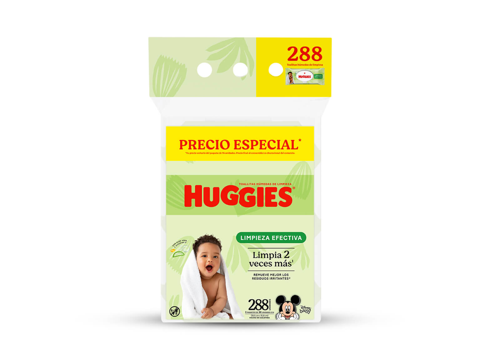 Paitos Hmedos Huggies Limpieza Efectiva x288