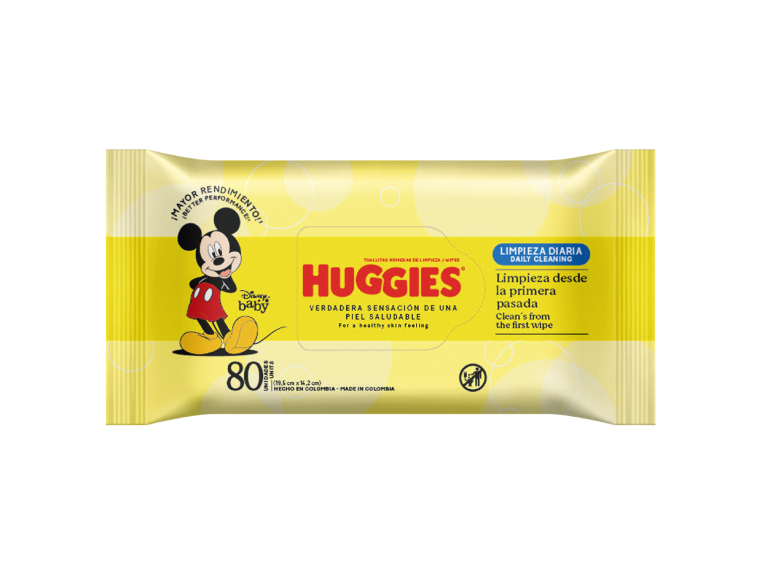 Huggies Toallitas Hmedias Limpieza Diaria X80