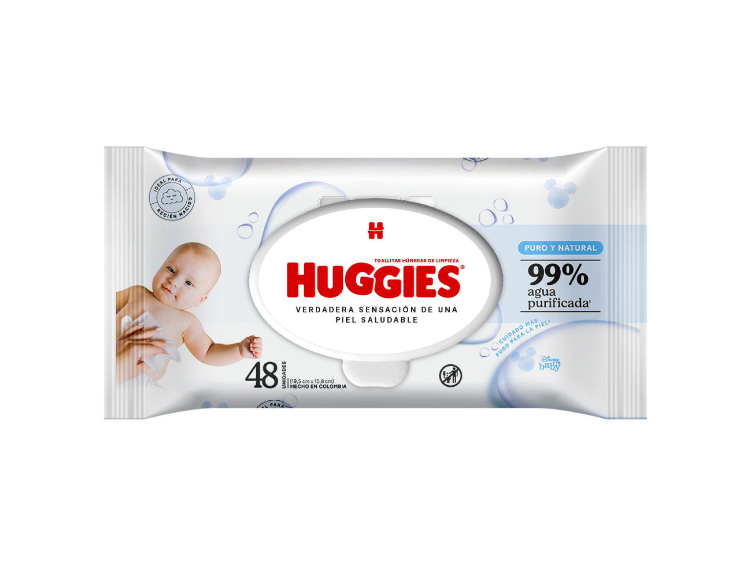 Paitos Hmedos Huggies Puro  Natural x48