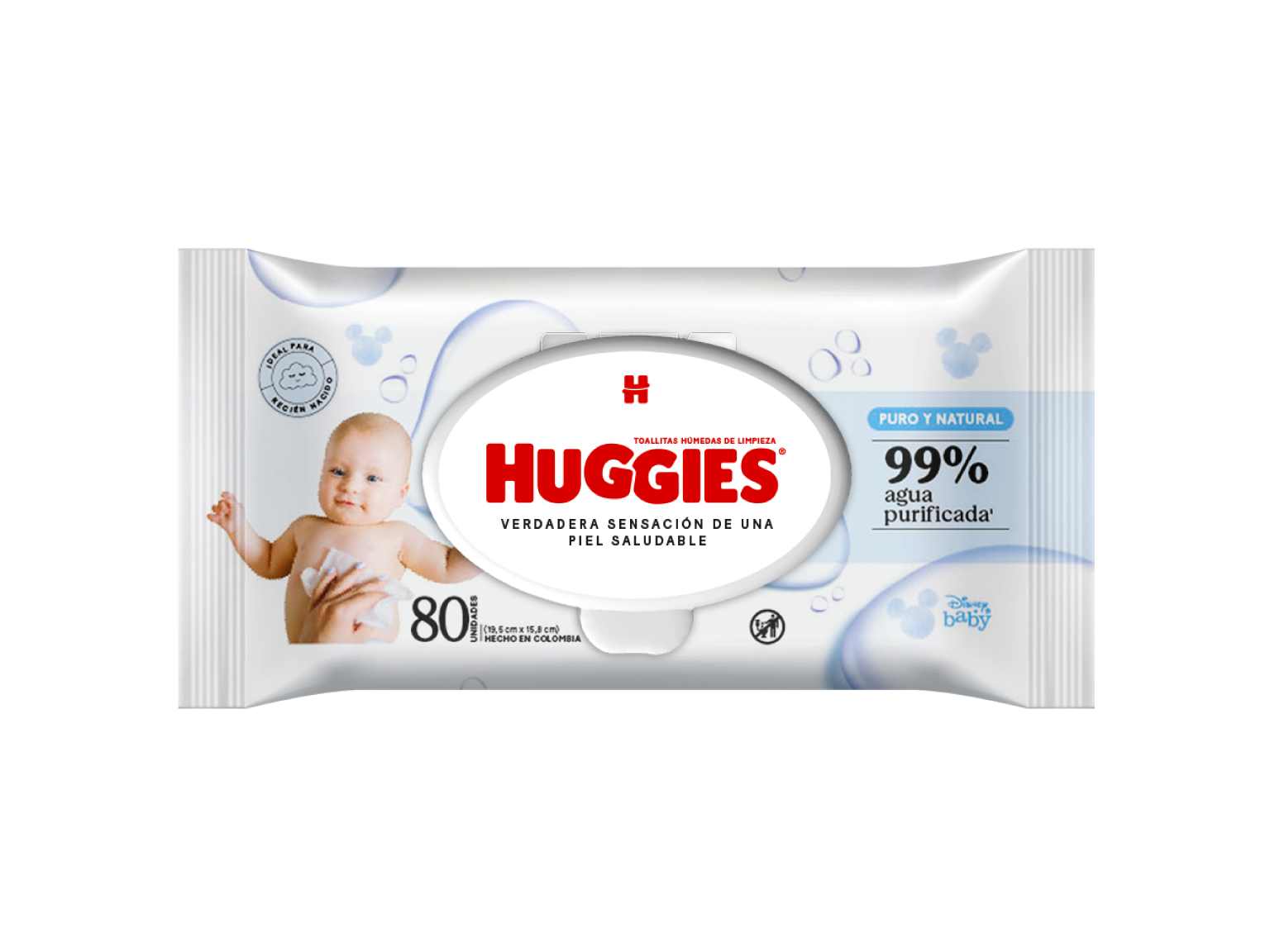 Paitos Hmedos Huggies Puro  Natural x80